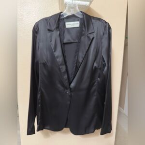 Amanda Uprichard Black Blazer with Notched Lapel